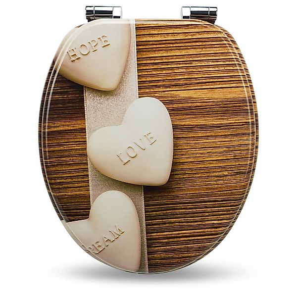 Sanfino WC-Sitz „Hearts“ hochwertiger Toilettendeckel mit günstig online kaufen