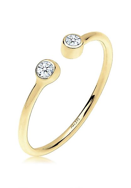 Elli DIAMONDS Diamantring Diamant Weiß Brillantschliff (0.06 ct) 375 Gelbgo günstig online kaufen