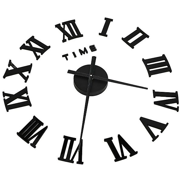 tinkaro Uhr SENOL XXL-3D-Wanduhr Schwarz günstig online kaufen