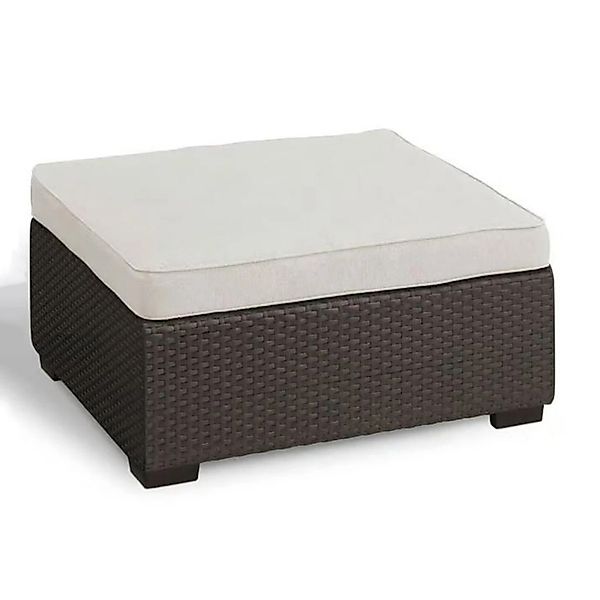 Allibert Salta Gartenhocker Wetterfest Gartenmöbel in Rattanoptik mit Sunbr günstig online kaufen