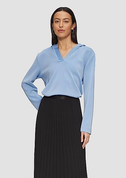 s.Oliver Sweatshirt Sweatshirt Kapuzenshirt aus Sweat mit Satin-Details günstig online kaufen