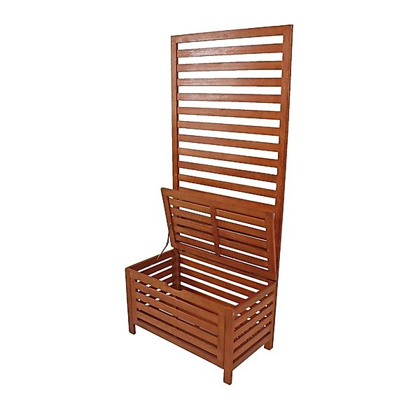 Jardinion Sichtschutz mit Bank 45cm x 80cm x 180cm Eukalyptus Braun Gartent günstig online kaufen