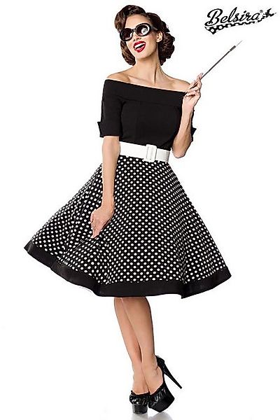 BELSIRA A-Linien-Kleid Schulterfreies Retro Rockabilly 50er Jahre Pin up Vi günstig online kaufen