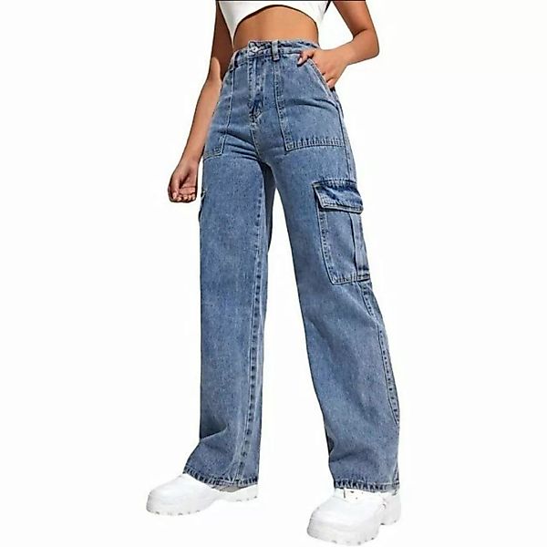 AFAZ New Trading UG Straight-Jeans Damen Low Waist Jeans Denim Hosen Vintag günstig online kaufen