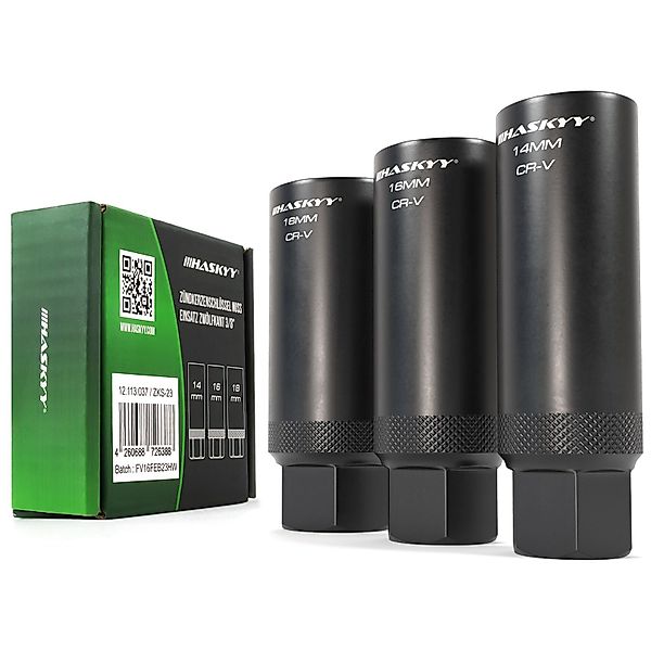 HASKYY Zündkerzennuss Zündkerzenschlüssel Kerzenschlüssel Glühkerze 3/8" günstig online kaufen