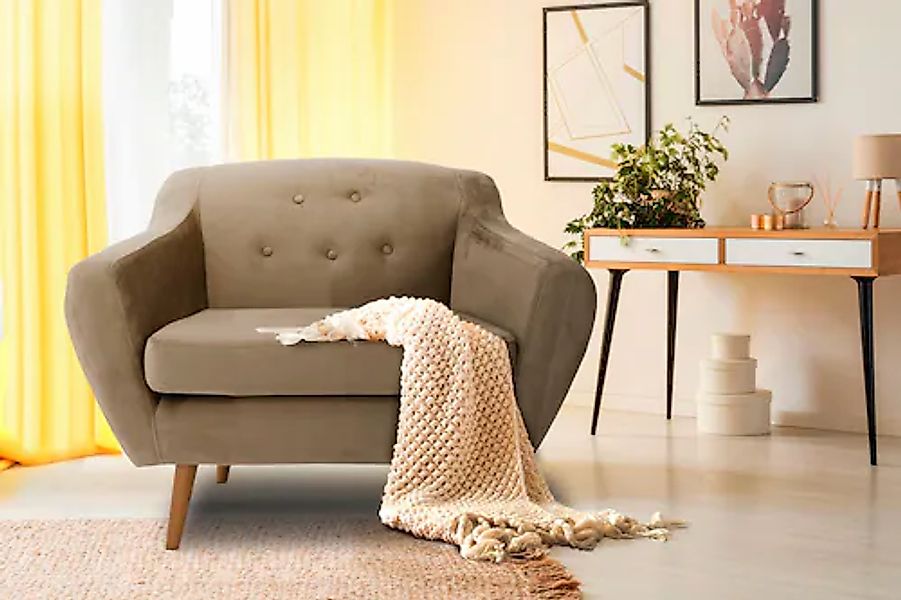 Home affaire Sessel »Renne« mit Heftung im Rücken im skandinavischem Stil günstig online kaufen