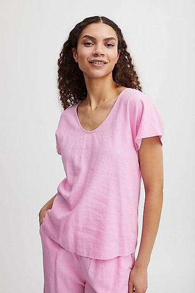 b.young Kurzarmbluse BYFALAKKA Bluse aus Leinenmix günstig online kaufen