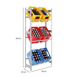 PROREGAL® Standregal Getränkekistenregal BIG CAMEL 180x80x30cm günstig online kaufen