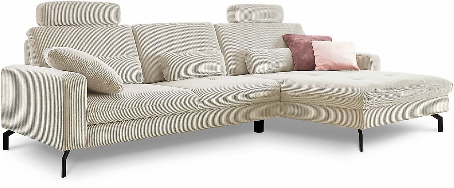 Die PlanBar Ecksofa "MP-IN20110 L-Form mit Federkern-Polsterung", optional günstig online kaufen