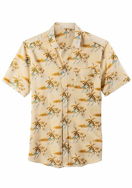 Beachtime Hawaiihemd "Regular fit", Kurzarm, Freizeithemd mit Palmenprint, günstig online kaufen