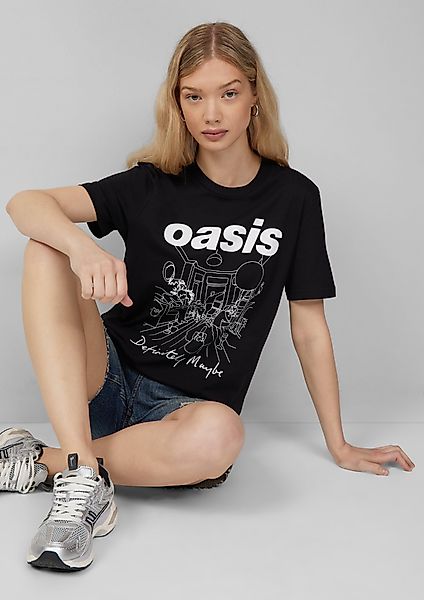 QS Kurzarmshirt Unisex Oasis® Band-Shirt günstig online kaufen