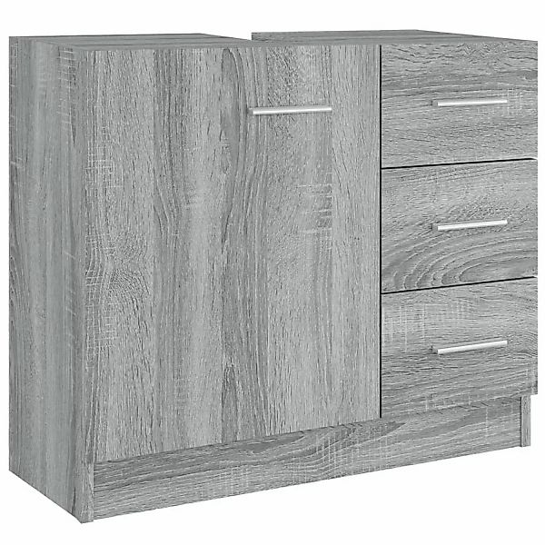 vidaXL Waschbeckenschrank Grau Sonoma 63x30x54 cm Holzwerkstoff günstig online kaufen