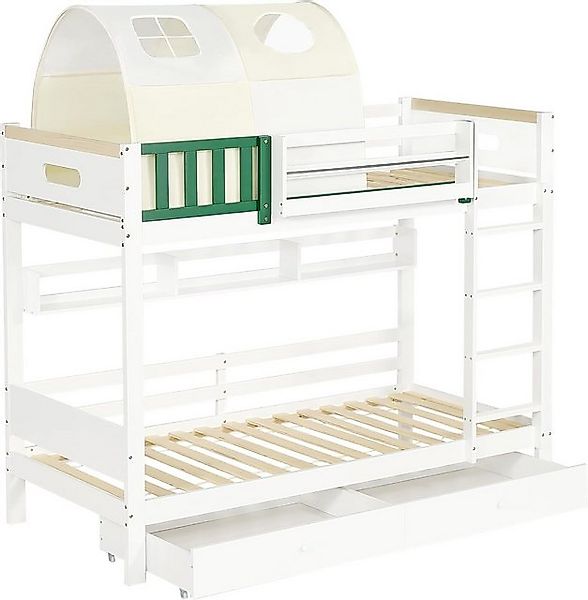 ZREE Etagenbett 90 x 200cm, Hausbett, Kinderbett, Oberes Etagenbett mit kle günstig online kaufen