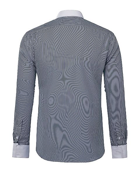 Allthemen Langarmhemd aus Baumwollmischung Langarmhemd mit Streifen günstig online kaufen
