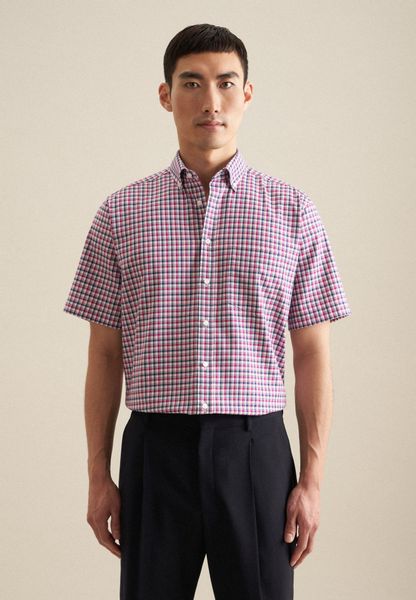 seidensticker Businesshemd "Regular" Regular Kurzarm Button-Down-Kragen Kar günstig online kaufen