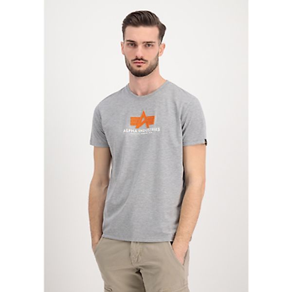 Alpha Industries  T-Shirts & Poloshirts Basic T-Shirt BL Rubber - grey heat günstig online kaufen