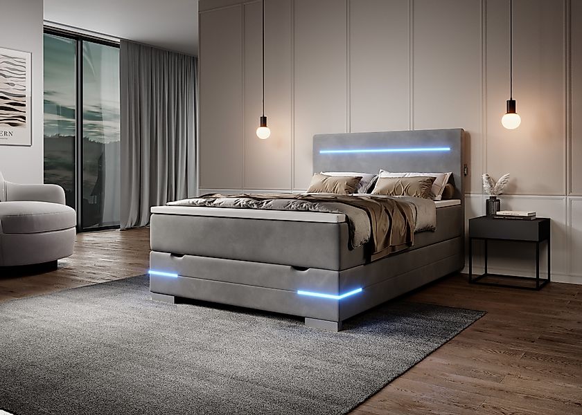 wonello Boxspringbett New York (Samtstoff), inkl. günstig online kaufen