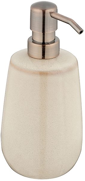 WENKO Seifenspender "Sirmione" für Flüssigseife aus Keramik mit Kupferakzen günstig online kaufen