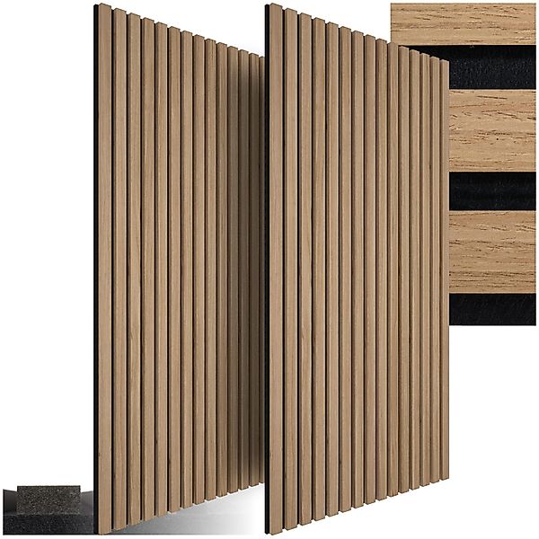 tectake Wandpaneel Akustikpaneele, BxL: 60x120 cm, günstig online kaufen