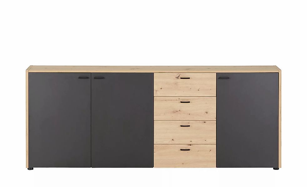 Sideboard  Nisio ¦ holzfarben ¦ Maße (cm): B: 202,5 H: 80,5 T: 35.0 Kommode günstig online kaufen