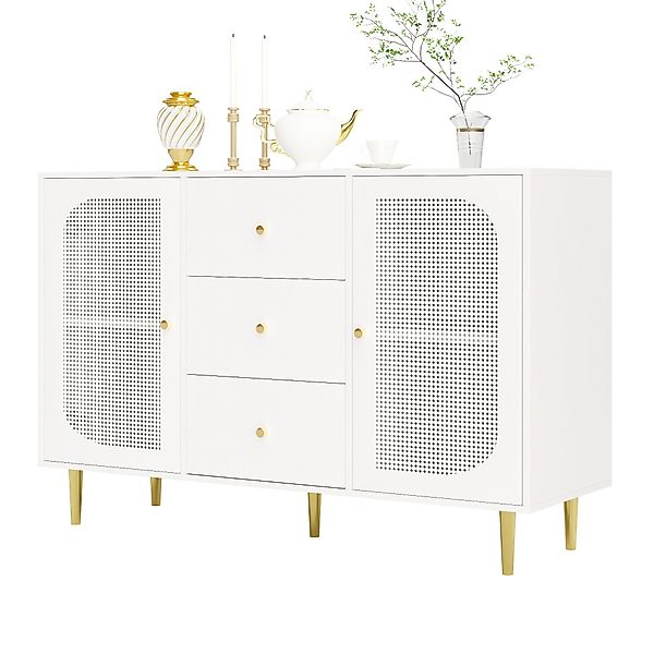 HAUSS SPOLE Sideboard mit PE-Rattantür, 3 günstig online kaufen