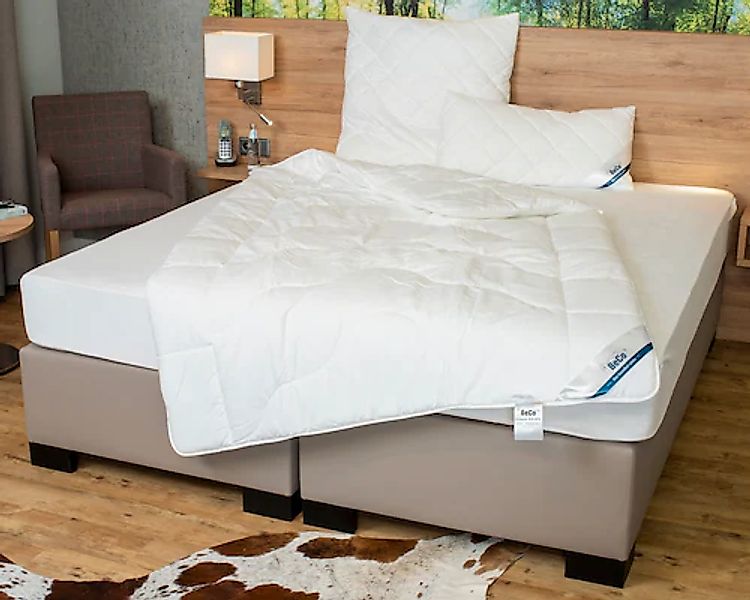 Beco Bettdecke + Kopfkissen »BeCo Medibett Made in Green«, (Spar-Set, 2 St. günstig online kaufen