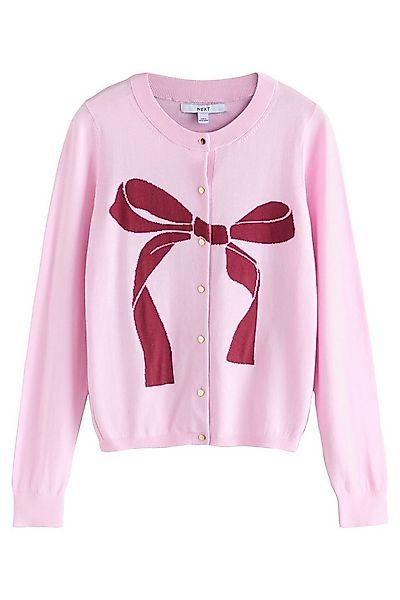 Next Strickjacke Weiche Strickjacke mit Schleife (1-tlg) günstig online kaufen