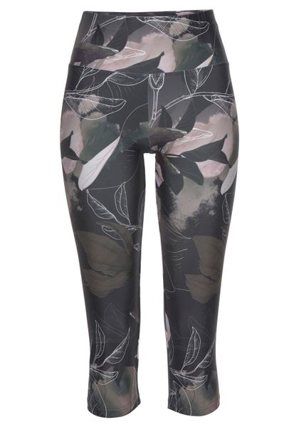 LASCANA ACTIVE Caprileggings "Tropical" mit abstraktem Blumenprint, Loungew günstig online kaufen