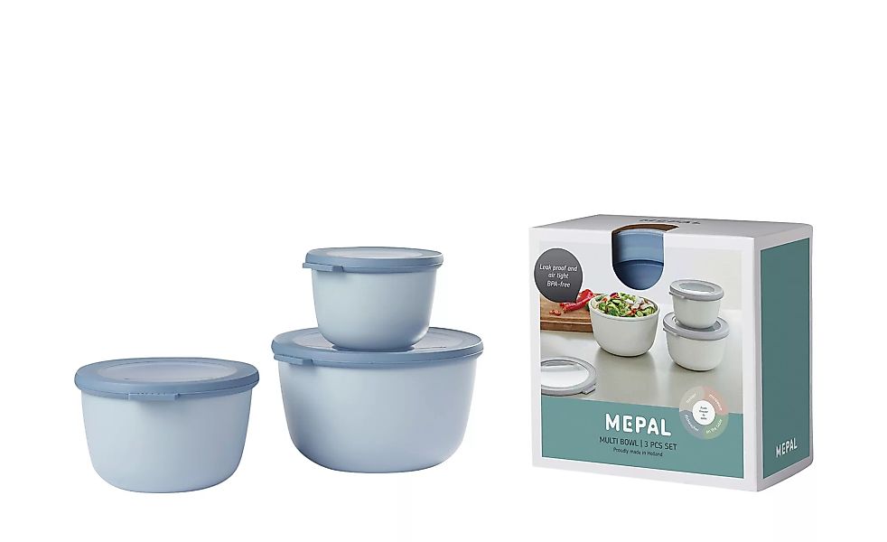 Mepal Frischhaltedosen Set Cirqula Rund 3-teilig blau günstig online kaufen