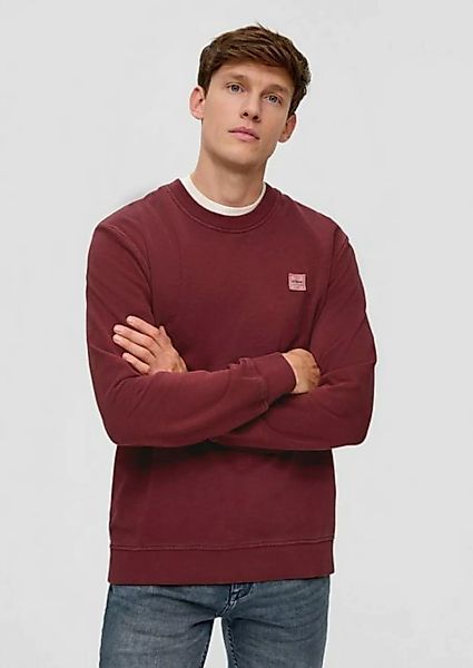 s.Oliver Sweatshirt Sweatshirt aus reiner Baumwolle Logo günstig online kaufen