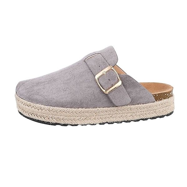 Ital-Design Damen Mules Freizeit Pantolette Flach günstig online kaufen
