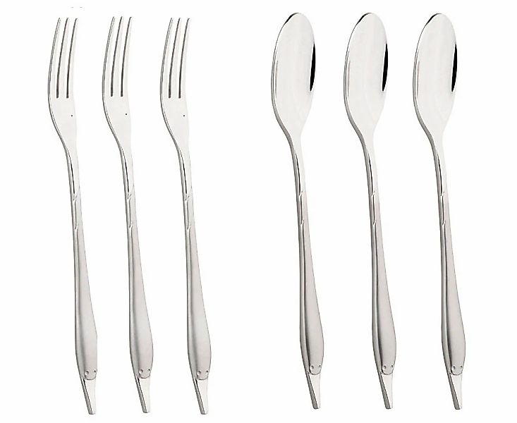 Mulex Besteck-Set "Mini Besteck bestehend aus 3x Löffeln und 3x Gabeln" pra günstig online kaufen