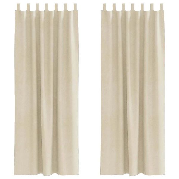 vidaXL Vorhänge 2 Stk Creme 140 x 225 cm Samt 4107190 günstig online kaufen