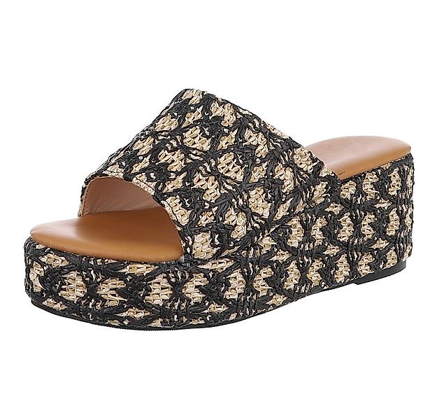 Ital-Design Hochwertige Damen Sandalen mit Plattform im Weave-Design Platea günstig online kaufen