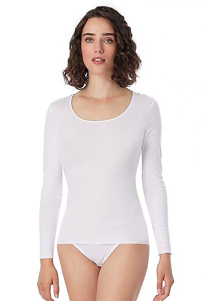 Schiesser T-Shirt Luxury runder, dezent schimmernder Halsausschnitt, langär günstig online kaufen