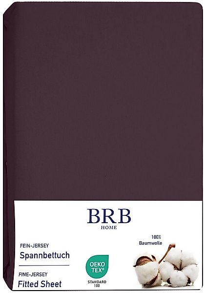BRB HOME Spannbettlaken Spannbettuch Jersey Baumwolle Bettlaken Betttuch Mo günstig online kaufen