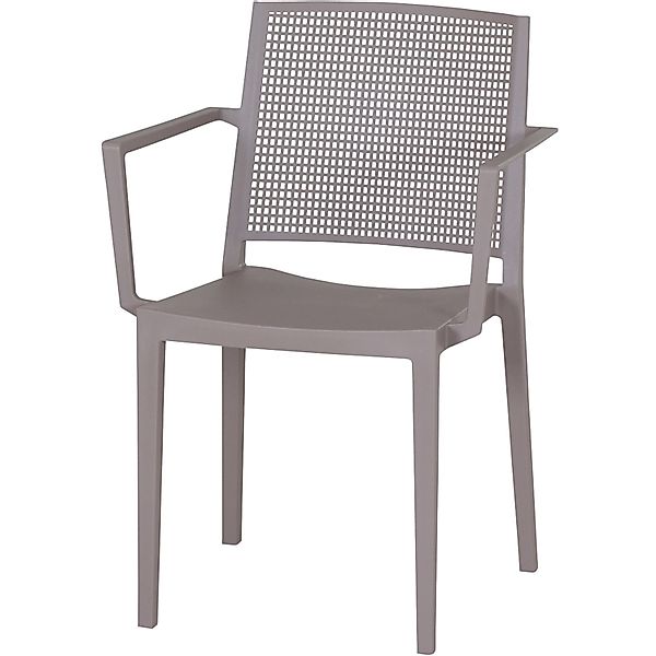 Siena Garden Stapelstuhl Square mit Armlehnen Taupe günstig online kaufen
