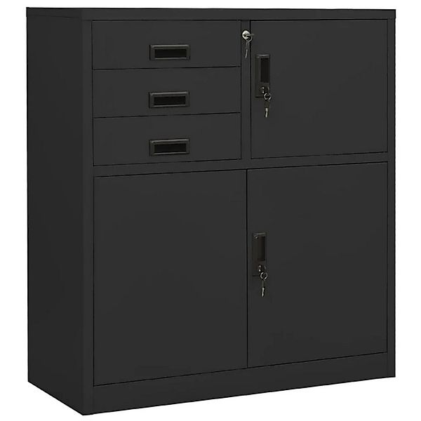vidaXL Büroschrank Anthrazit 90x40x102 cm Stahl Modell 1 günstig online kaufen