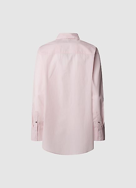 Pepe Jeans Hemdbluse mit Ton-in-Ton Logostickerei günstig online kaufen