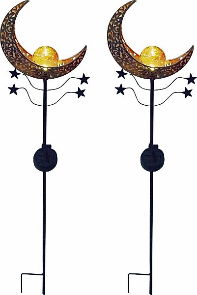 LUXFORM Gartenleuchte "Solar-Erdspieß-Gartenlampe - Mandala - 2 Stück" LED- günstig online kaufen