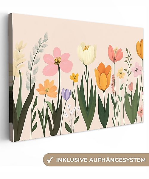 OneMillionCanvasses® Leinwandbild Pastelltöne - Blumen - günstig online kaufen