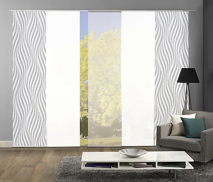 HOME WOHNIDEEN Schiebegardine »WAVES«, (5 St.), HxB: 245x60, inkl. Befestig günstig online kaufen