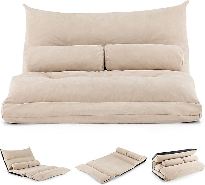 COSTWAY Schlafsofa, bettfunktion,verstellbare Rückenlehne,klappbar,Kissen günstig online kaufen