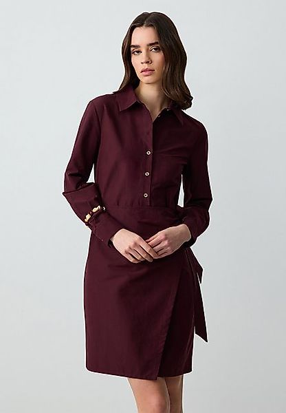 Jimmy Key Minikleid Geweven mini-jurk met lange mouwen en kraag günstig online kaufen