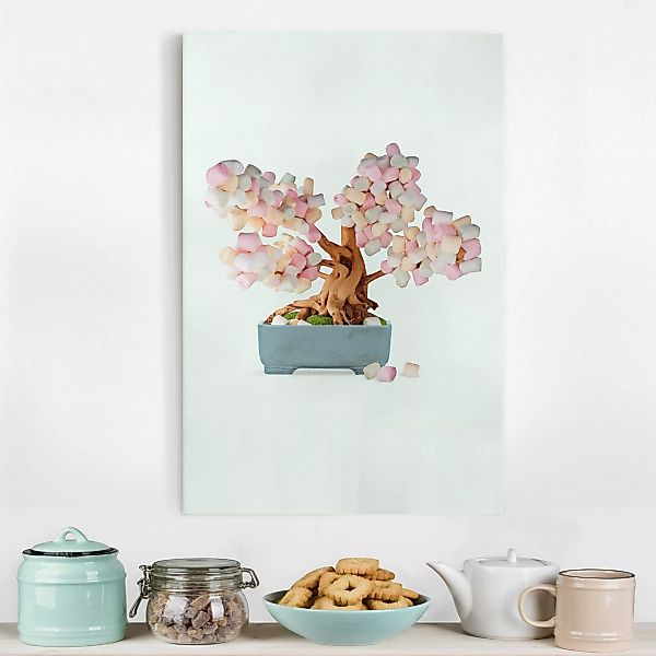 Leinwandbild Bonsai mit Marshmallows günstig online kaufen