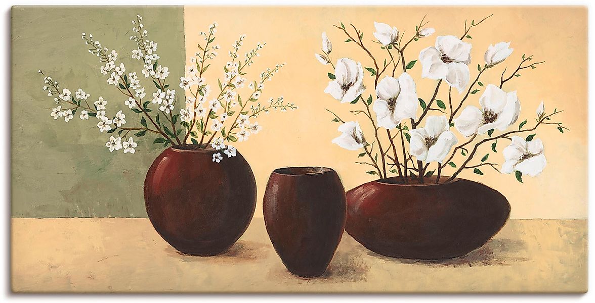 Artland Wandbild »Magnolien« Vasen & Töpfe 1 Stk. tlg. als Alubild, Outdoor günstig online kaufen