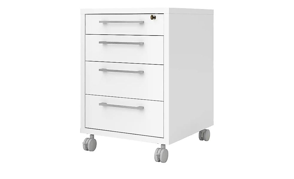 Tvilum Rollcontainer PRIMA, 48 x 68 cm, Weiß, 4 Schubladen, mit Rollen, mit günstig online kaufen