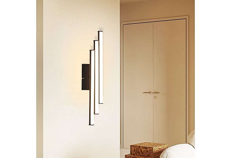 Nettlife LED Wandleuchte Innen Schwarz Modern 6/12/18/27W 3000K Flur Wandbe günstig online kaufen
