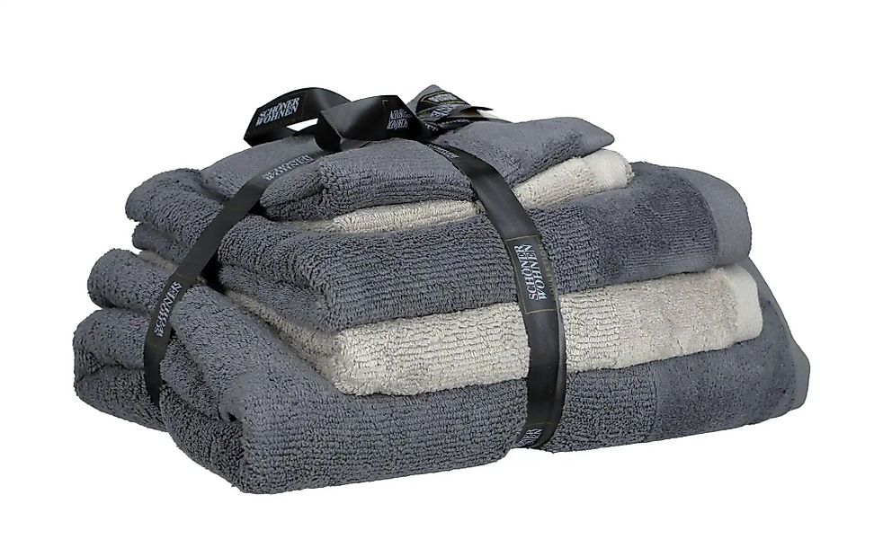 SCHÖNER WOHNEN Kollektion Handtuch 4er-Set   ¦ grau Badtextilien > Handtuch günstig online kaufen