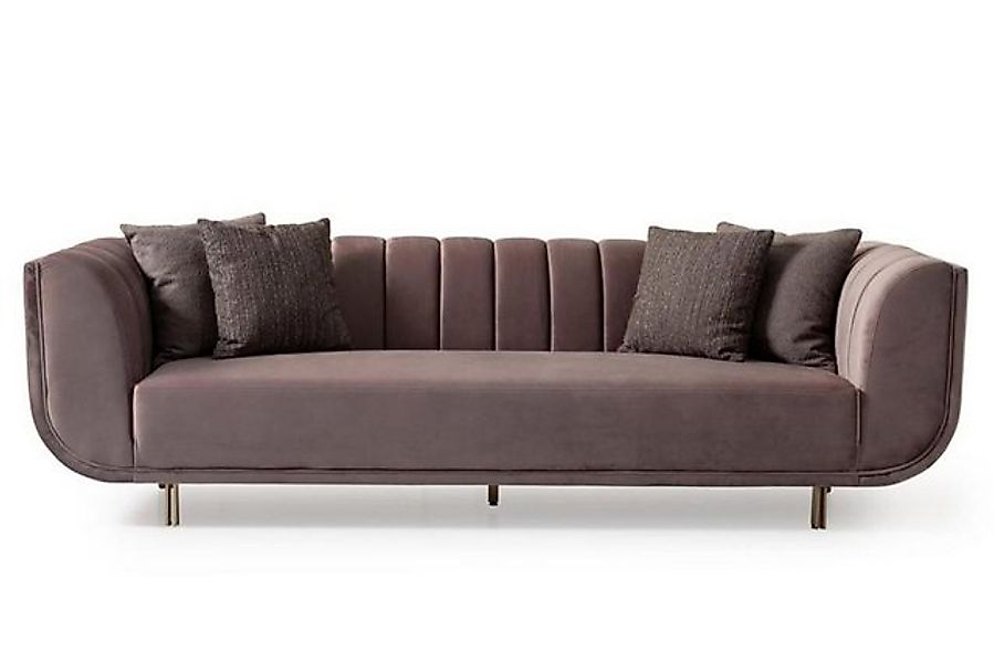 Xlmoebel Sofa Neue lila Stoff-Couch für drei Personen - zeitgemäßes Polster günstig online kaufen